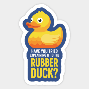 Rubber Duck Debugging Meme Sticker